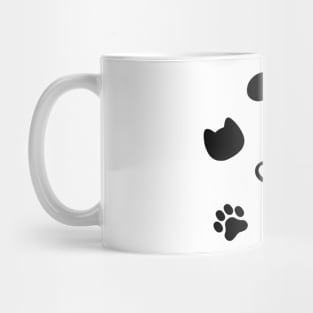 Black cat pattern Mug